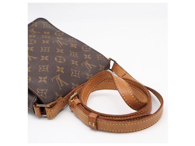 Borsa a Spalla Louis Vuitton Monogram Musette Salsa Marrone Beige Monogramma - vista 8