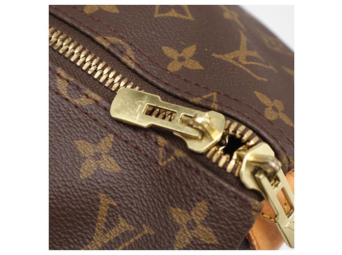 Borsa Louis Vuitton Monogram Keepall 55 Marrone Blu Beige Monogramma - vista 11