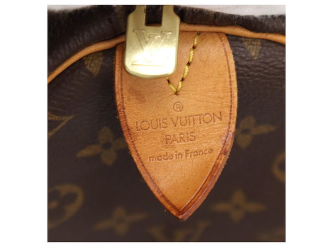 Borsa Louis Vuitton Monogram Keepall 55 Marrone Blu Beige Monogramma - vista 13