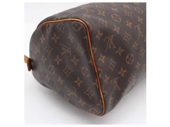 Bolso Louis Vuitton Monogram Speedy 30 Castaño Azul Beige Monograma - vista 11