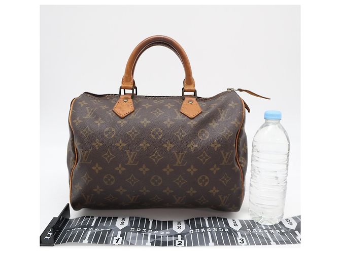 Bolso Louis Vuitton Monogram Speedy 30 Castaño Azul Beige Monograma - vista 3