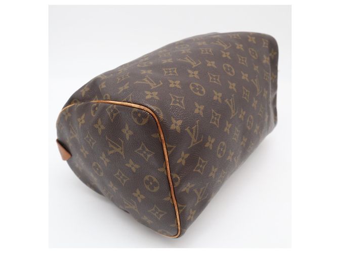 Bolso Louis Vuitton Monogram Speedy 30 Castaño Azul Beige Monograma - vista 5