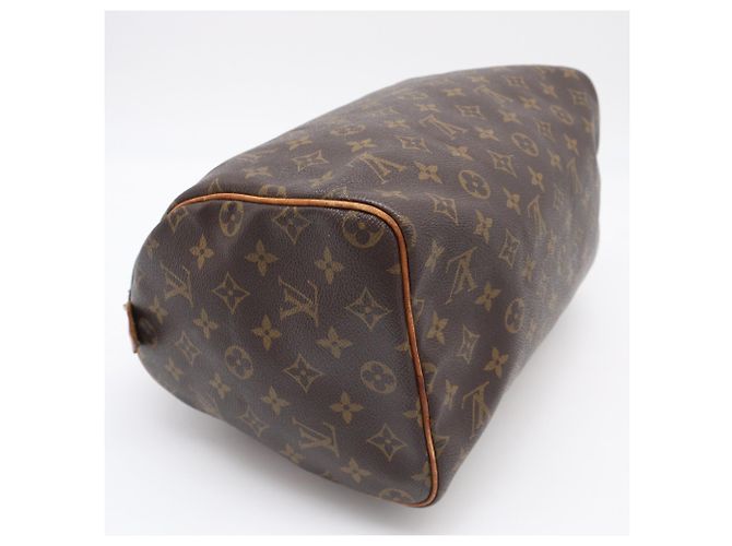 Bolso Louis Vuitton Monogram Speedy 30 Castaño Azul Beige Monograma - vista 6