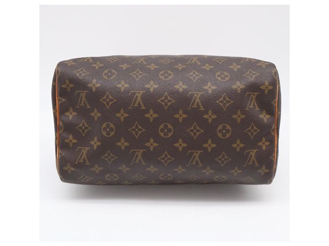 Bolso Louis Vuitton Monogram Speedy 30 Castaño Azul Beige Monograma - vista 7