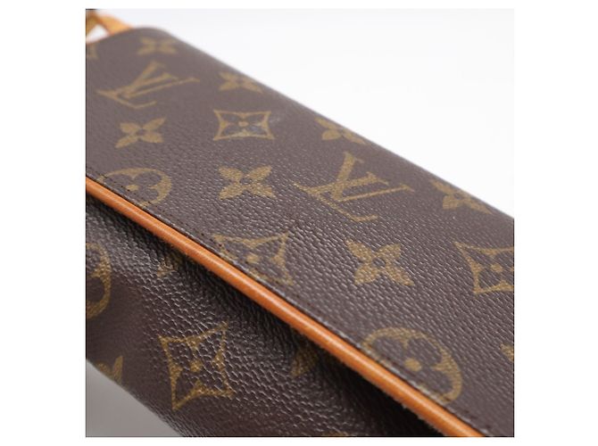 Borsa a tracolla Louis Vuitton Monogram Pochette Twin GM Marrone Beige Monogramma - vista 4