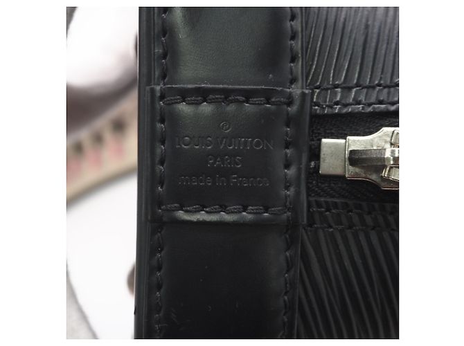 Louis Vuitton Epi Alma BB Handtasche Schwarz Beige - Ansicht 16