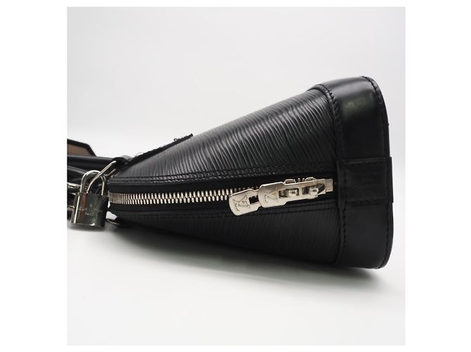 Louis Vuitton Epi Alma BB Handtasche Schwarz Beige - Ansicht 5