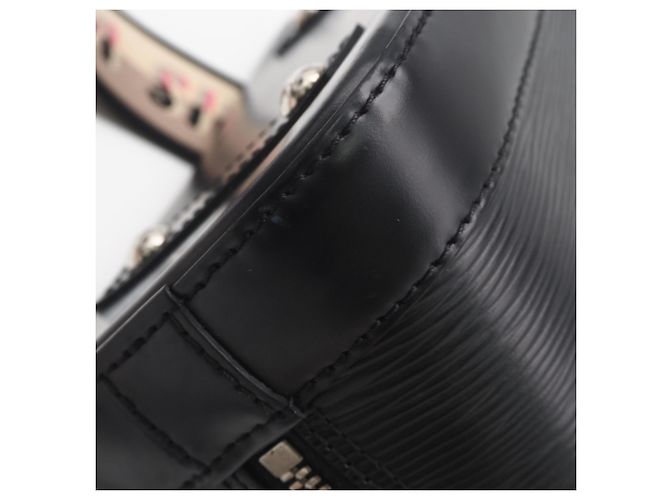 Louis Vuitton Epi Alma BB Handtasche Schwarz Beige - Ansicht 8