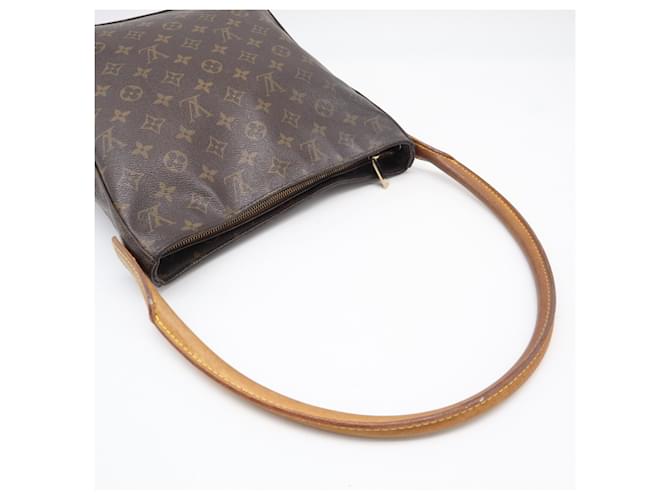 Borsa Louis Vuitton Monogram Looping GM Marrone Beige Monogramma - vista 9