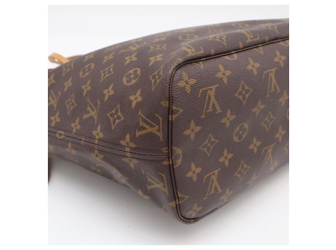 Borsa Louis Vuitton Monogram Neverfull MM Marrone Beige Monogramma - vista 10
