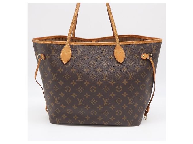Borsa Louis Vuitton Monogram Neverfull MM Marrone Beige Monogramma - vista 2