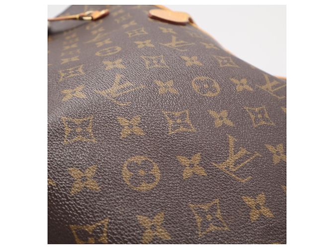 Borsa Louis Vuitton Monogram Neverfull MM Marrone Beige Monogramma - vista 4