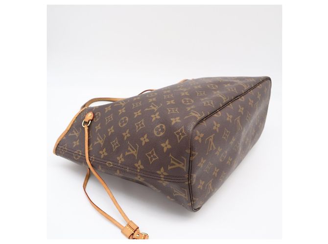 Borsa Louis Vuitton Monogram Neverfull MM Marrone Beige Monogramma - vista 6
