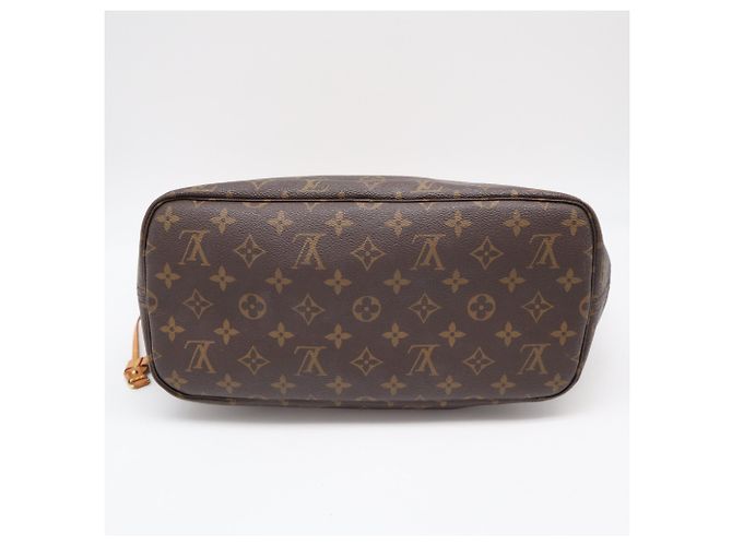 Borsa Louis Vuitton Monogram Neverfull MM Marrone Beige Monogramma - vista 7