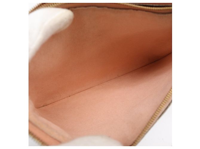 Louis Vuitton Damier Pochette Double Shoulder Bag Marrone Beige Damier ebene - vista 12
