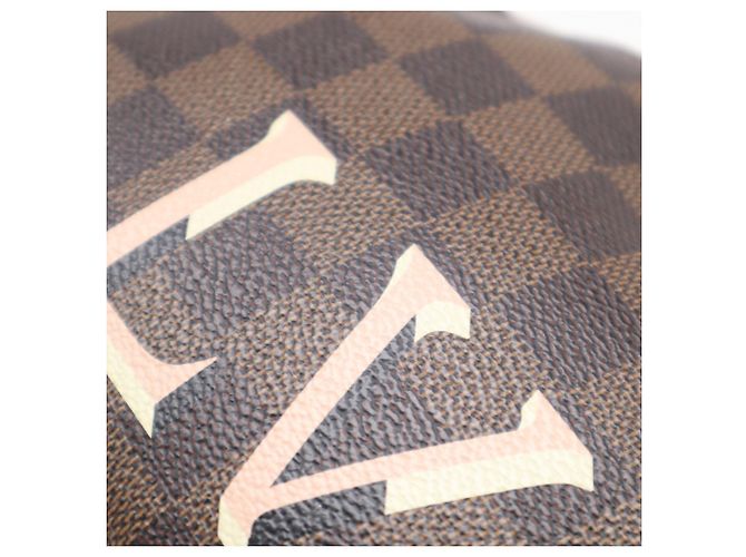 Louis Vuitton Damier Pochette Double Shoulder Bag Marrone Beige Damier ebene - vista 4