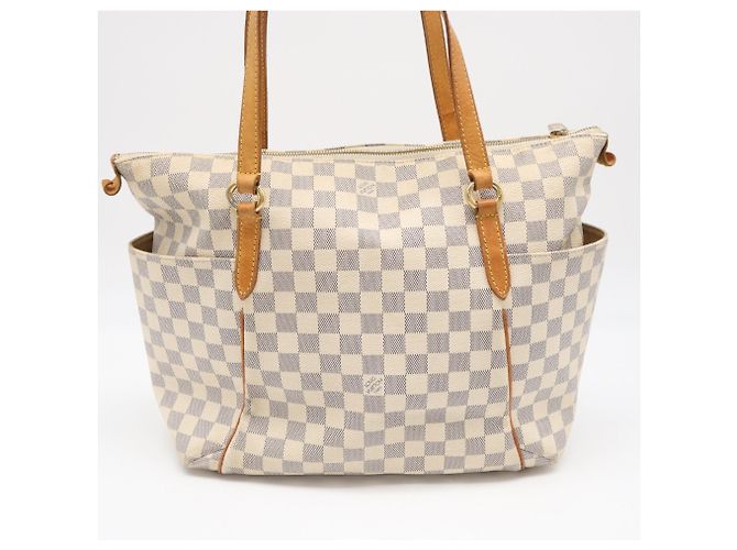Borsa Louis Vuitton Azur Totally MM Marrone Bianco Blu - vista 2