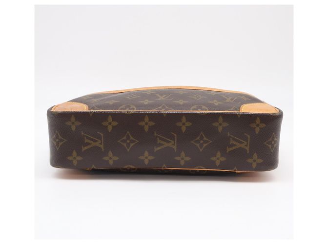 Borsa a Spalla Louis Vuitton Monogram Trocadero PM Marrone Beige Monogramma - vista 7