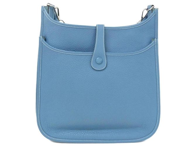 Hermès Borsa a tracolla Hermes Evelyne II GM Blu - vista 2
