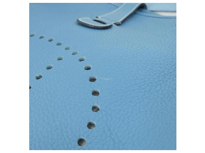 Hermès Borsa a tracolla Hermes Evelyne II GM Blu - vista 4