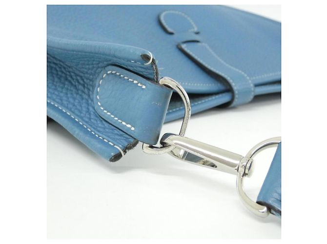 Hermès Borsa a tracolla Hermes Evelyne II GM Blu - vista 7