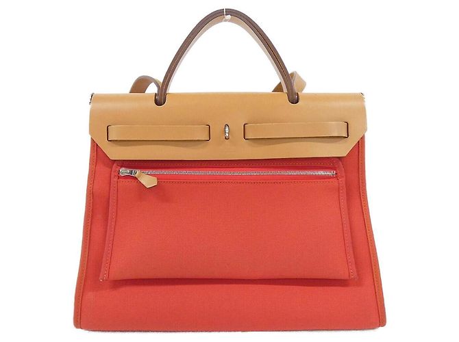 Hermès Hermes Herbag Zip PM Handtasche Rot - Ansicht 2