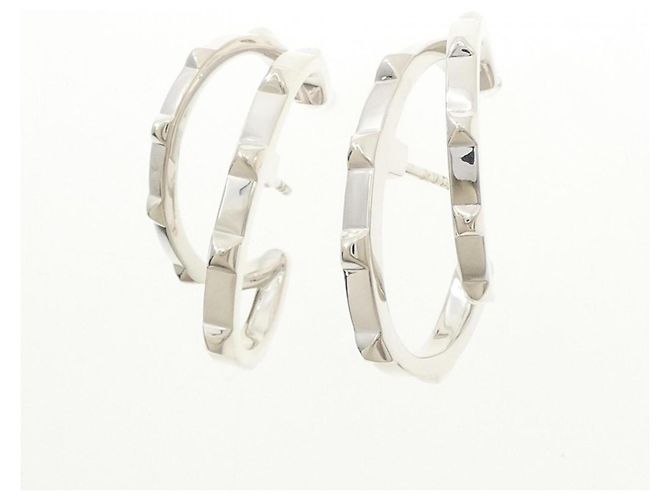 Orecchini a cerchio Hermès Hermès Clou de H Silver Argento - vista 2