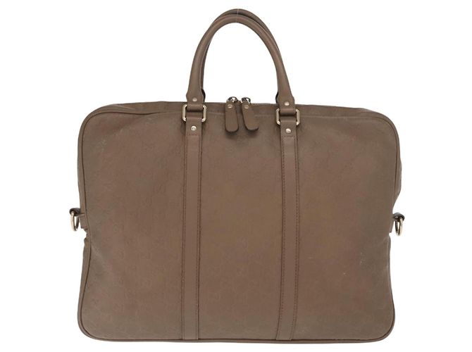 Mallette convertible Gucci en cuir Marron - vue 2