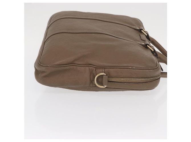 Mallette convertible Gucci en cuir Marron - vue 3
