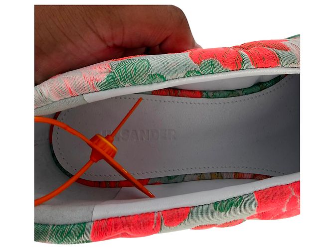 Ballerine Jil Sander a punta affusolata in broccato multicolore di cotone - vista 8