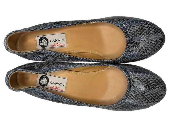 Décolleté Lanvin in pelle di serpente con stampa animalier - vista 5