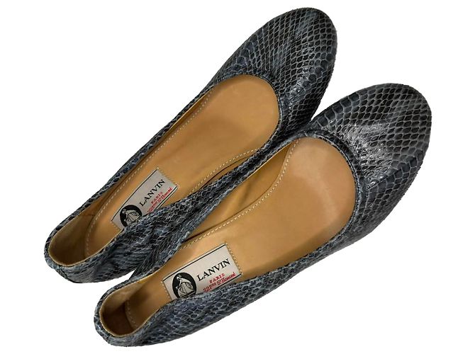 Décolleté Lanvin in pelle di serpente con stampa animalier - vista 7