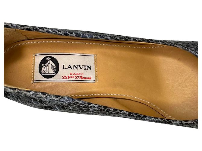 Décolleté Lanvin in pelle di serpente con stampa animalier - vista 9