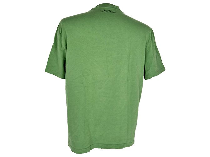 T-shirt in cotone verde con logo Lanvin - vista 3