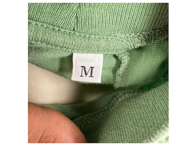 T-shirt in cotone verde con logo Lanvin - vista 7