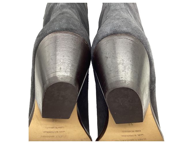 Botas cowboy Duerto de Isabel Marant en ante gris - vista 9