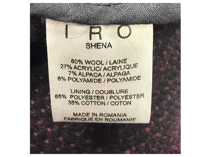 Shena Cardigan aus burgunderfarbener Wolle von Iro Rot Bordeaux - Ansicht 2