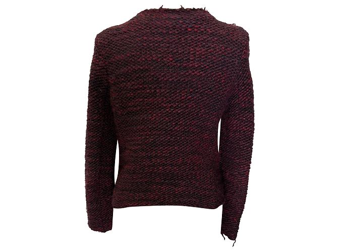 Shena Cardigan aus burgunderfarbener Wolle von Iro Rot Bordeaux - Ansicht 4