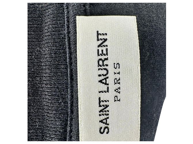 Saint Laurent Rive Gauche T-Shirt aus schwarzer Baumwolle - Ansicht 4