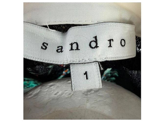 Blusa estampada Sandro en poliamida negra Negro - vista 2