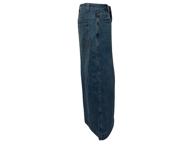 Falda maxi de denim Neer de Khaite en algodón azul - vista 2