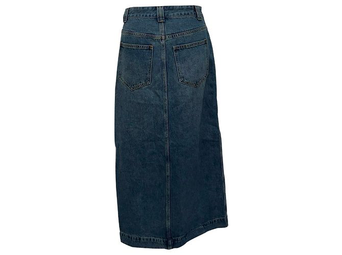 Falda maxi de denim Neer de Khaite en algodón azul - vista 3