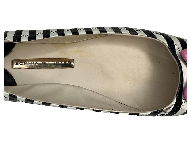 Ballerine Sophia Webster Miami Striped in pelle multicolore - vista 8