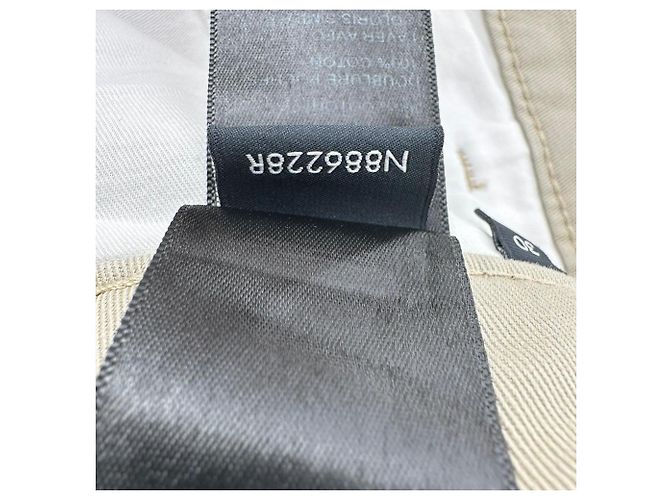 Céline Jeans a gamba dritta Celine in cotone beige - vista 10