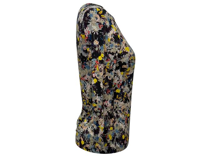 Camicetta a maniche lunghe Erdem con stampa floreale in viscosa multicolore - vista 2