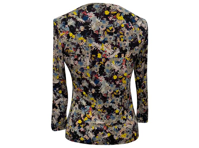 Camicetta a maniche lunghe Erdem con stampa floreale in viscosa multicolore - vista 3