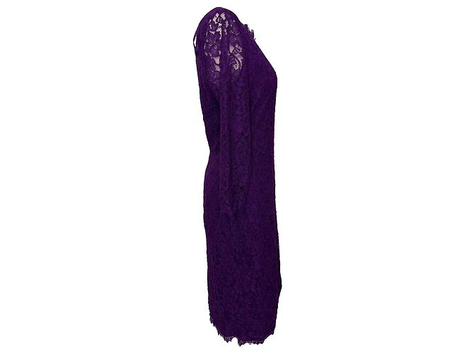 Vestido mini de encaje Zarita de Diane Von Furstenberg en Violet Rayon Púrpura - vista 2