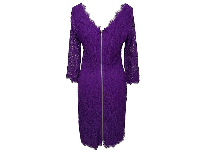 Vestido mini de encaje Zarita de Diane Von Furstenberg en Violet Rayon Púrpura - vista 3