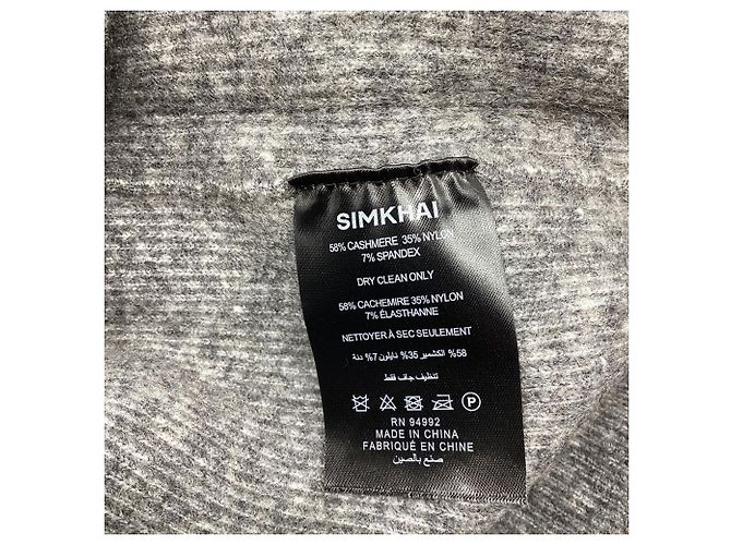 Jonathan Simkhai Simkhai Melierter Cardigan aus grauem Kaschmir - Ansicht 5