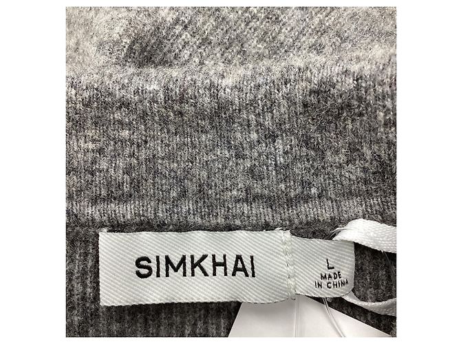 Jonathan Simkhai Simkhai Melierter Cardigan aus grauem Kaschmir - Ansicht 7